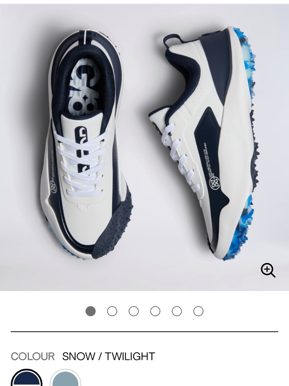 NWT G/FORE G/18 Men’s White & Navy Golf Shoe